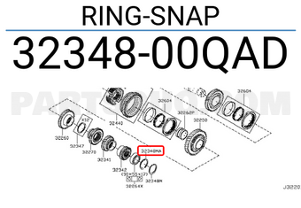 Nissan 3234800QAD RING-SNAP