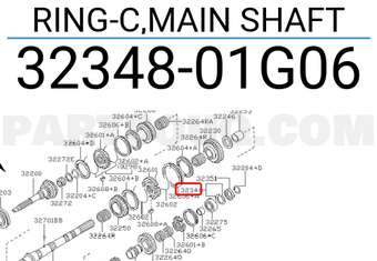 Nissan 3234801G06 RING-C,MAIN SHAFT