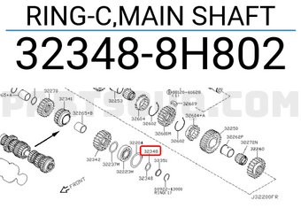 Nissan 323488H802 RING-C,MAIN SHAFT