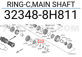 Nissan 323488H811 RING-C,MAIN SHAFT