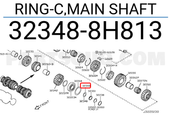 Nissan 323488H813 RING-C,MAIN SHAFT