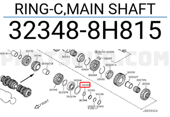 Nissan 323488H815 RING-C,MAIN SHAFT