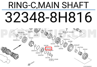 Nissan 323488H816 RING-C,MAIN SHAFT
