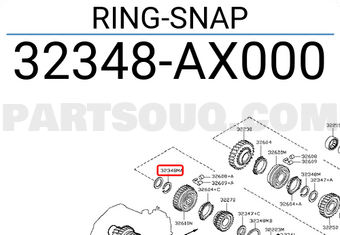 Nissan 32348AX000 RING-SNAP