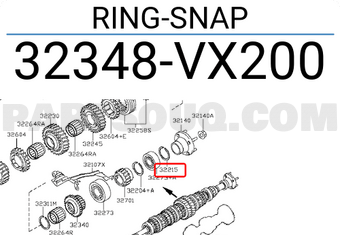 Nissan 32348VX200 RING-SNAP
