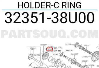 Nissan 3235138U00 HOLDER-C RING