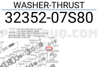 Nissan 3235207S80 WASHER-THRUST