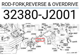 Nissan 32380J2001 ROD-FORK,REVERSE & OVERDRIVE