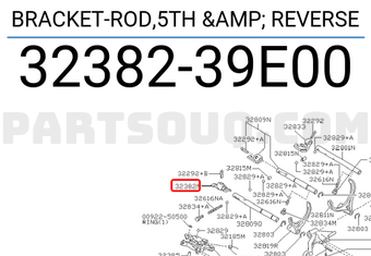 Nissan 3238239E00 BRACKET-ROD,5TH & REVERSE