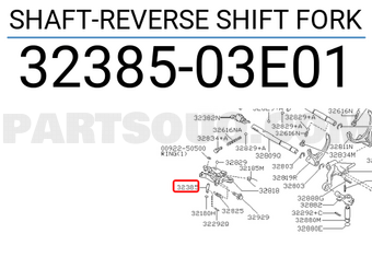 Nissan 3238503E01 SHAFT-REVERSE SHIFT FORK