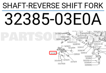Nissan 3238503E0A SHAFT-REVERSE SHIFT FORK