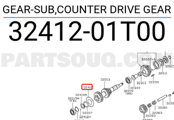 Nissan 3241201T00 GEAR-SUB,COUNTER DRIVE GEAR