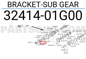 Nissan 3241401G00 BRACKET-SUB GEAR