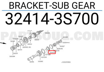 Nissan 324143S700 BRACKET-SUB GEAR