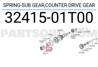 Nissan 3241501T00 SPRING-SUB GEAR,COUNTER DRIVE GEAR