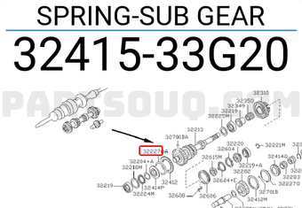 Nissan 3241533G20 SPRING-SUB GEAR