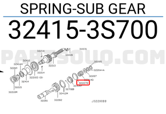 Nissan 324153S700 SPRING-SUB GEAR