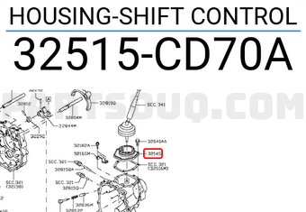 Nissan 32515CD70A HOUSING-SHIFT CONTROL