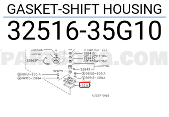 Nissan 3251635G10 GASKET-SHIFT HOUSING