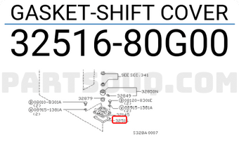 Nissan 3251680G00 GASKET-SHIFT COVER