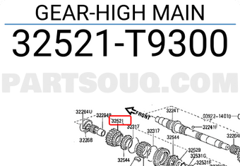 Nissan 32521T9300 GEAR-HIGH MAIN