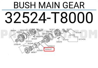 Nissan 32524T8000 BUSH MAIN GEAR