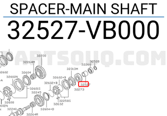 Nissan 32527VB000 SPACER-MAIN SHAFT