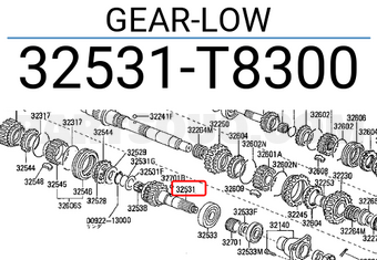 Nissan 32531T8300 GEAR-LOW