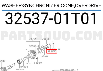 Nissan 3253701T01 WASHER-SYNCHRONIZER CONE,OVERDRIVE