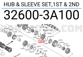 Nissan 326003A100 HUB & SLEEVE SET,1ST & 2ND