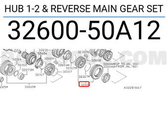 Nissan 3260050A12 HUB 1-2 & REVERSE MAIN GEAR SET