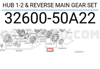 Nissan 3260050A22 HUB 1-2 & REVERSE MAIN GEAR SET