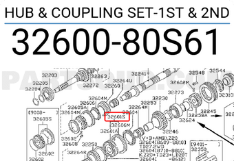Nissan 3260080S61 HUB & COUPLING SET-1ST & 2ND