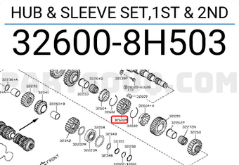 Nissan 326008H503 HUB & SLEEVE SET,1ST & 2ND