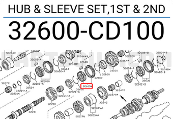 Nissan 32600CD100 HUB & SLEEVE SET,1ST & 2ND