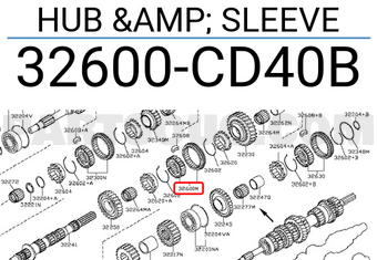 Nissan 32600CD40B HUB & SLEEVE
