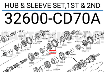 Nissan 32600CD70A HUB & SLEEVE SET,1ST & 2ND