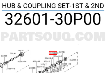 Nissan 3260130P00 HUB & COUPLING SET-1ST & 2ND