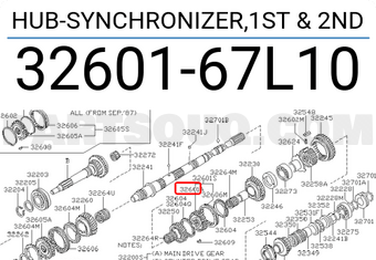 Nissan 3260167L10 HUB-SYNCHRONIZER,1ST & 2ND