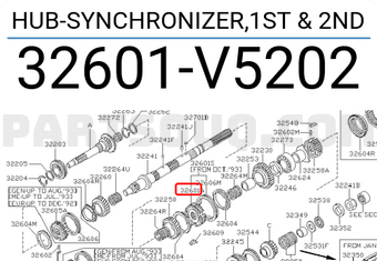 Nissan 32601V5202 HUB-SYNCHRONIZER,1ST & 2ND