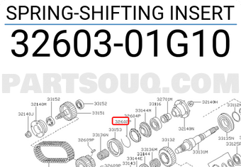 Nissan 3260301G10 SPRING-SHIFTING INSERT