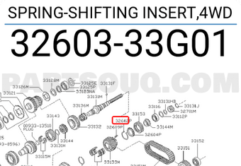 Nissan 3260333G01 SPRING-SHIFTING INSERT,4WD
