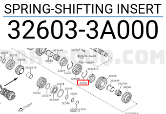 Nissan 326033A000 SPRING-SHIFTING INSERT