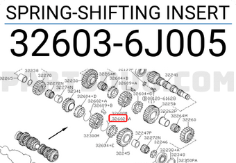 Nissan 326036J005 SPRING-SHIFTING INSERT