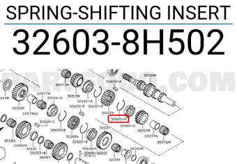 Nissan 326038H502 SPRING-SHIFTING INSERT