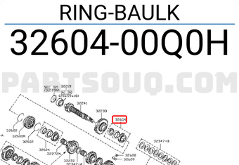 Nissan 3260400Q0H RING-BAULK