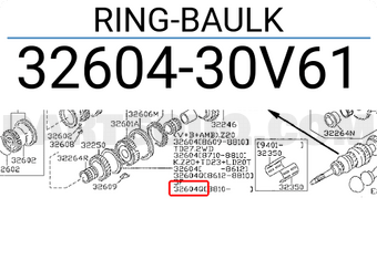 Nissan 3260430V61 RING-BAULK