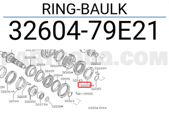 Nissan 3260479E21 RING-BAULK