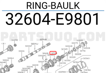 Nissan 32604E9801 RING-BAULK