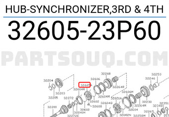 Nissan 3260523P60 HUB-SYNCHRONIZER,3RD & 4TH